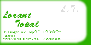 lorant topal business card